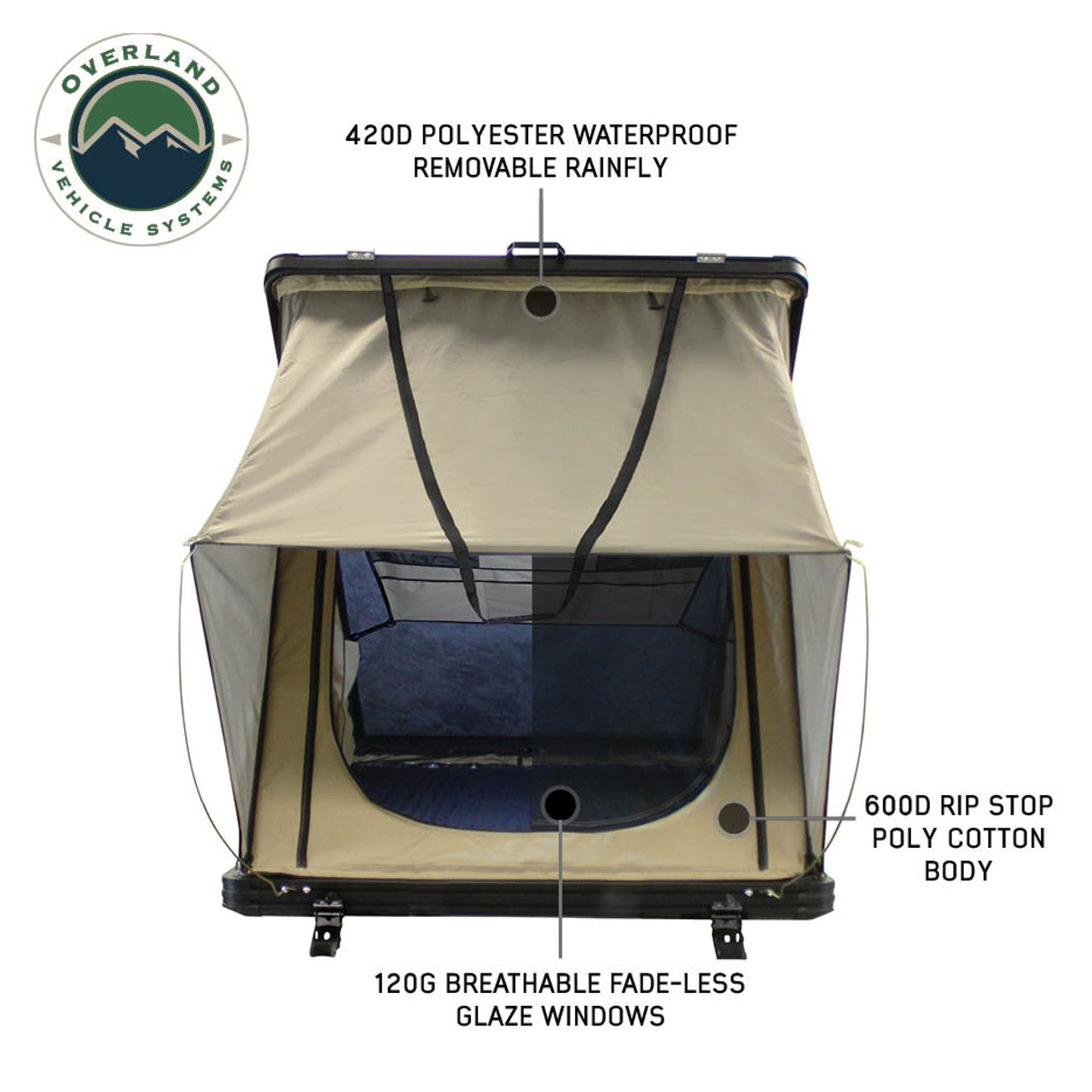 LD TMON Clamshell Aluminum Hard Shell Roof Top Tent