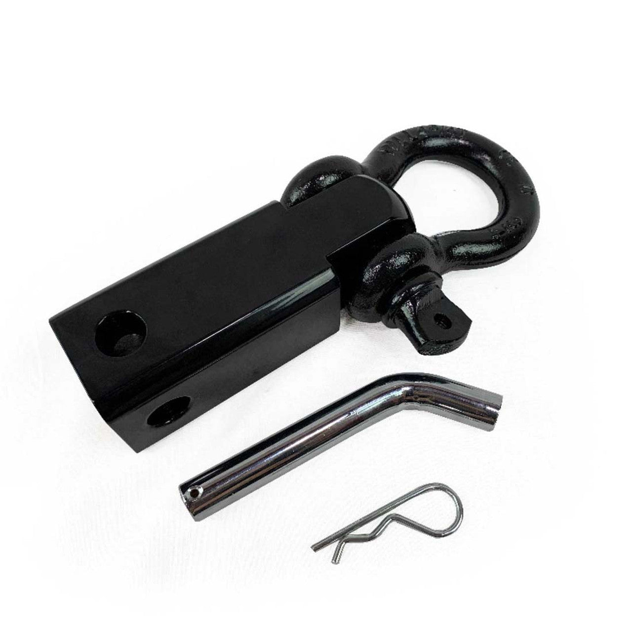 Receiver Mount Recovery Shackle – 3/4" 4.75 Ton Rated, Black (Universal)