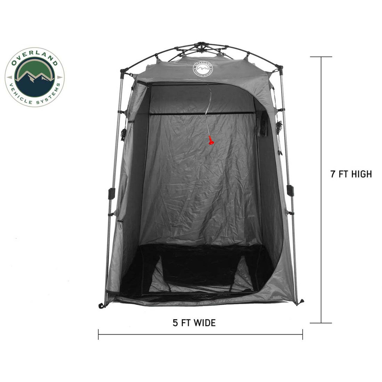 Portable Privacy Room with Shower, Retractable Floor & Amenity Pouches