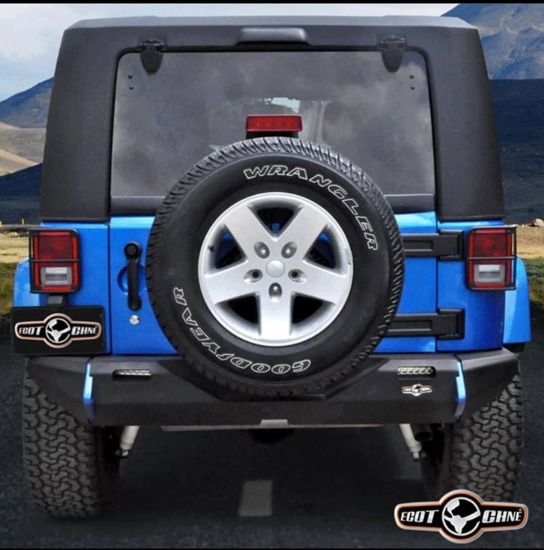ECOTCHNE Heavy-Duty Rear Bumper for Jeep Wrangler JK (All Models)