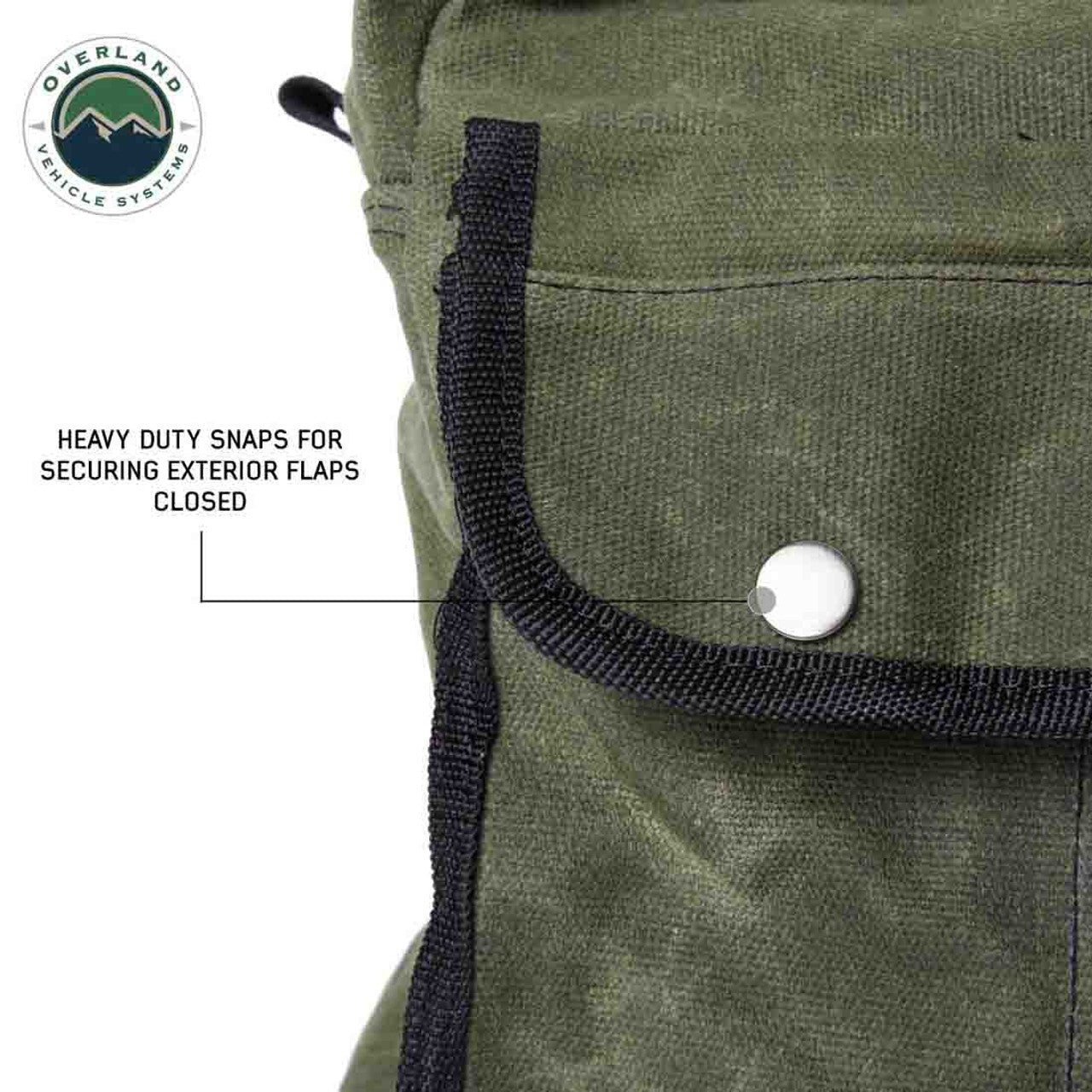Small Duffle Bag With Handle & Straps- #16 Waxed Canvas Storage