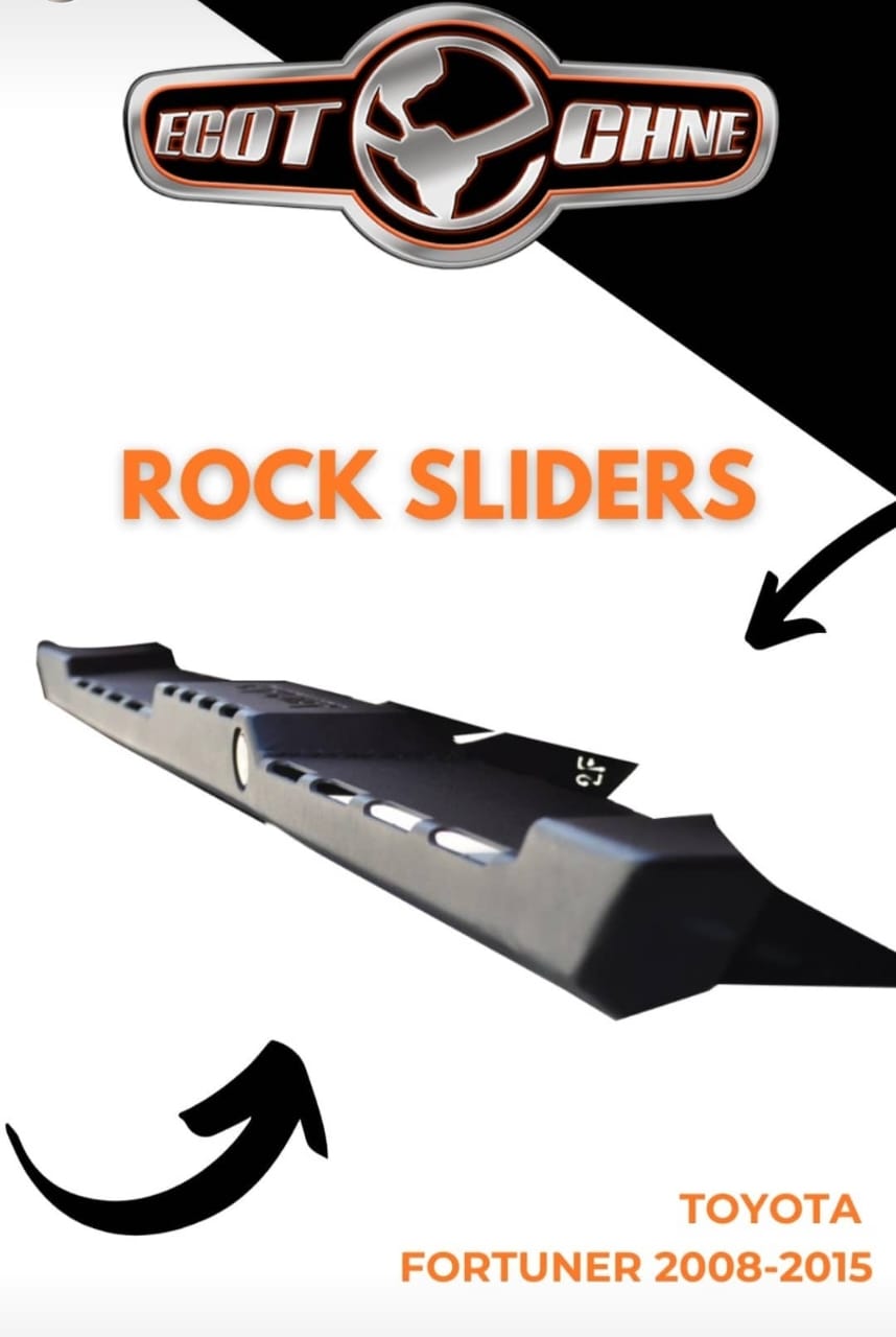 ECOTCHNE Heavy-Duty Rock Sliders for Toyota Fortuner (2008-2015)