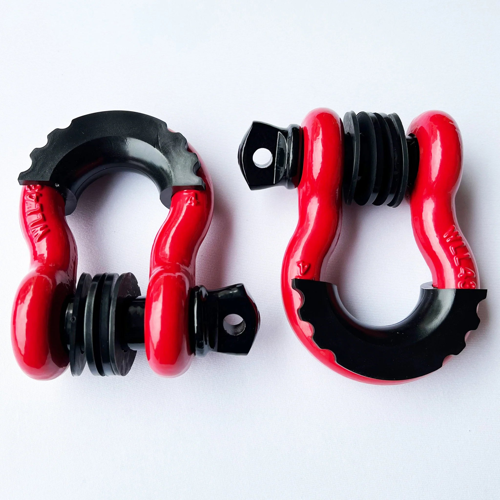 Bull Strap 3/4" HEAVY DUTY 8T D-Ring Shackles Kit w/ Isolators & Washers - qty 2