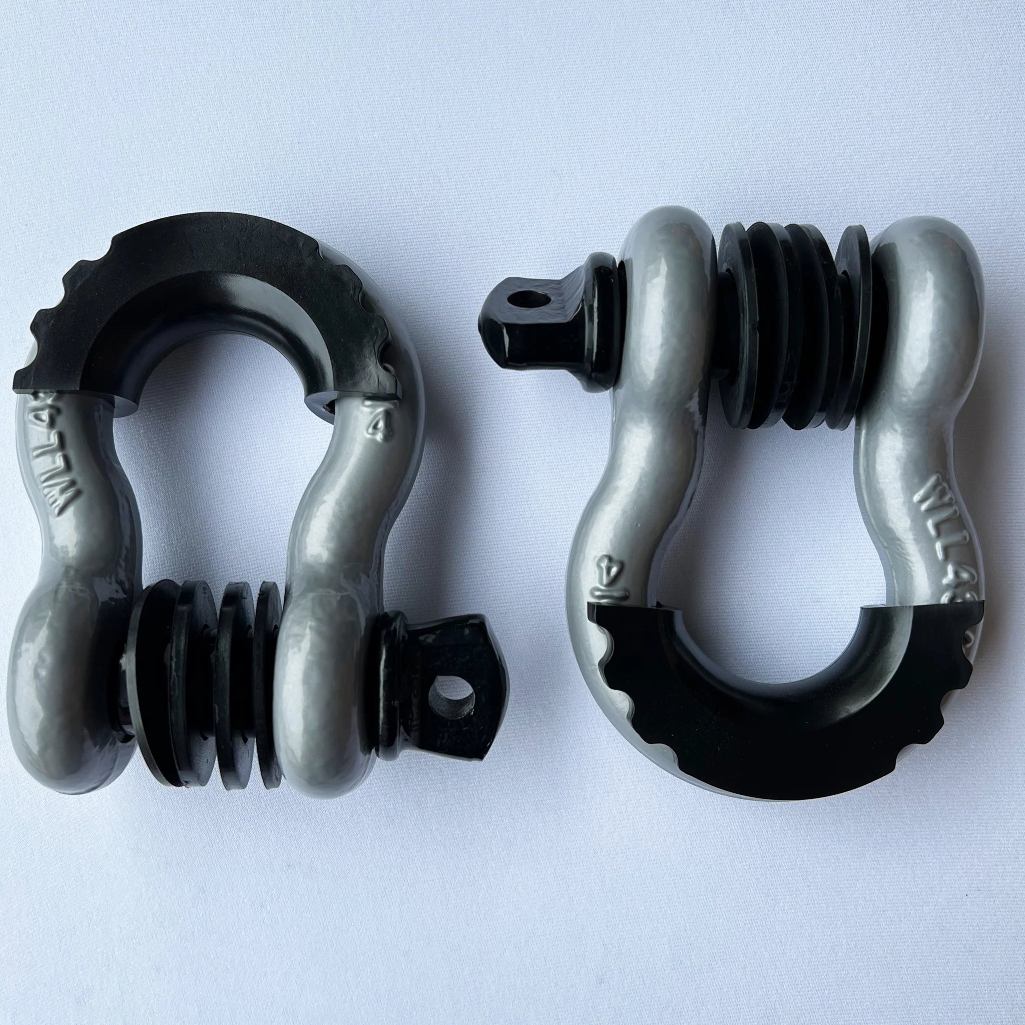Bull Strap 3/4" HEAVY DUTY 8T D-Ring Shackles Kit w/ Isolators & Washers - qty 2