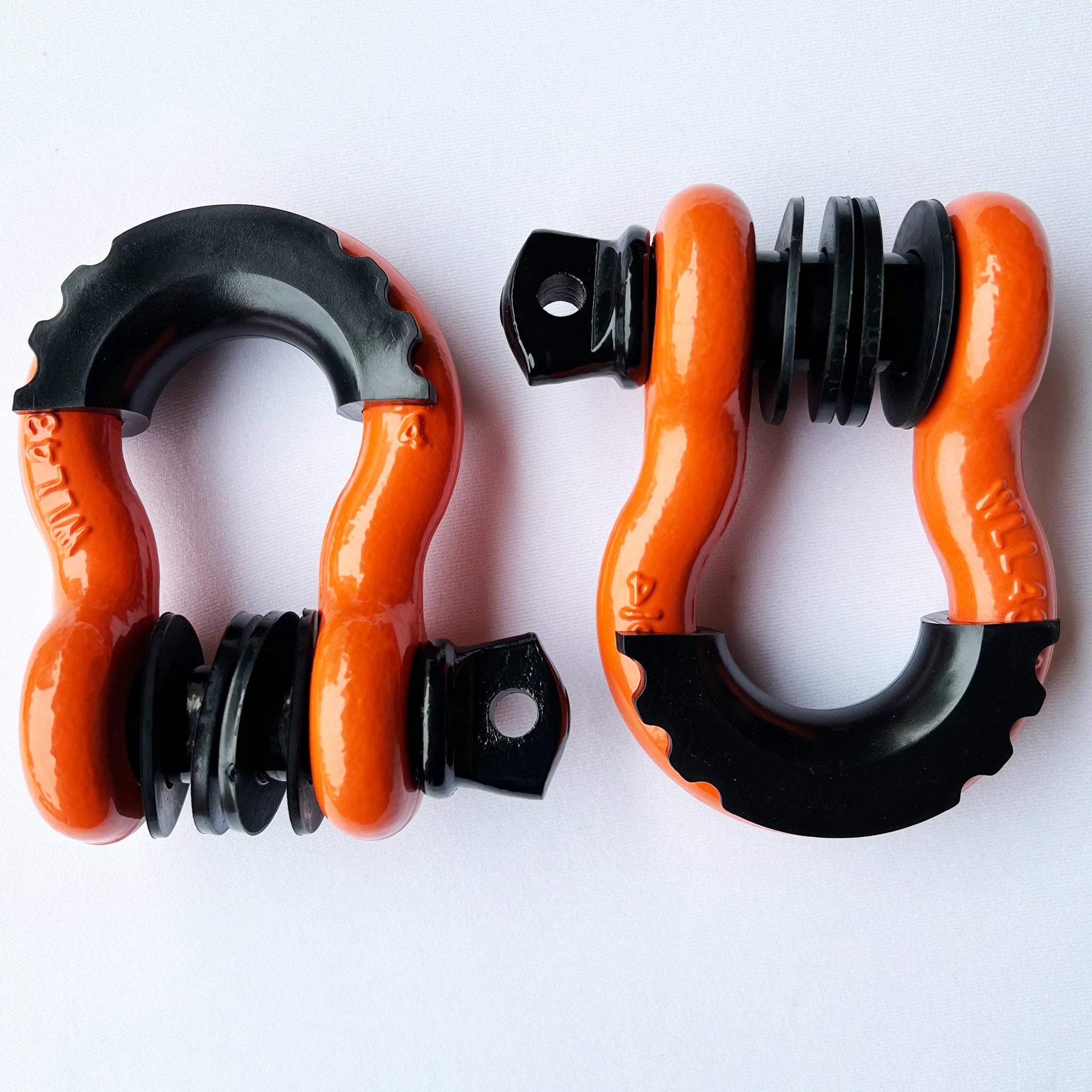 Bull Strap 3/4" HEAVY DUTY 8T D-Ring Shackles Kit w/ Isolators & Washers - qty 2