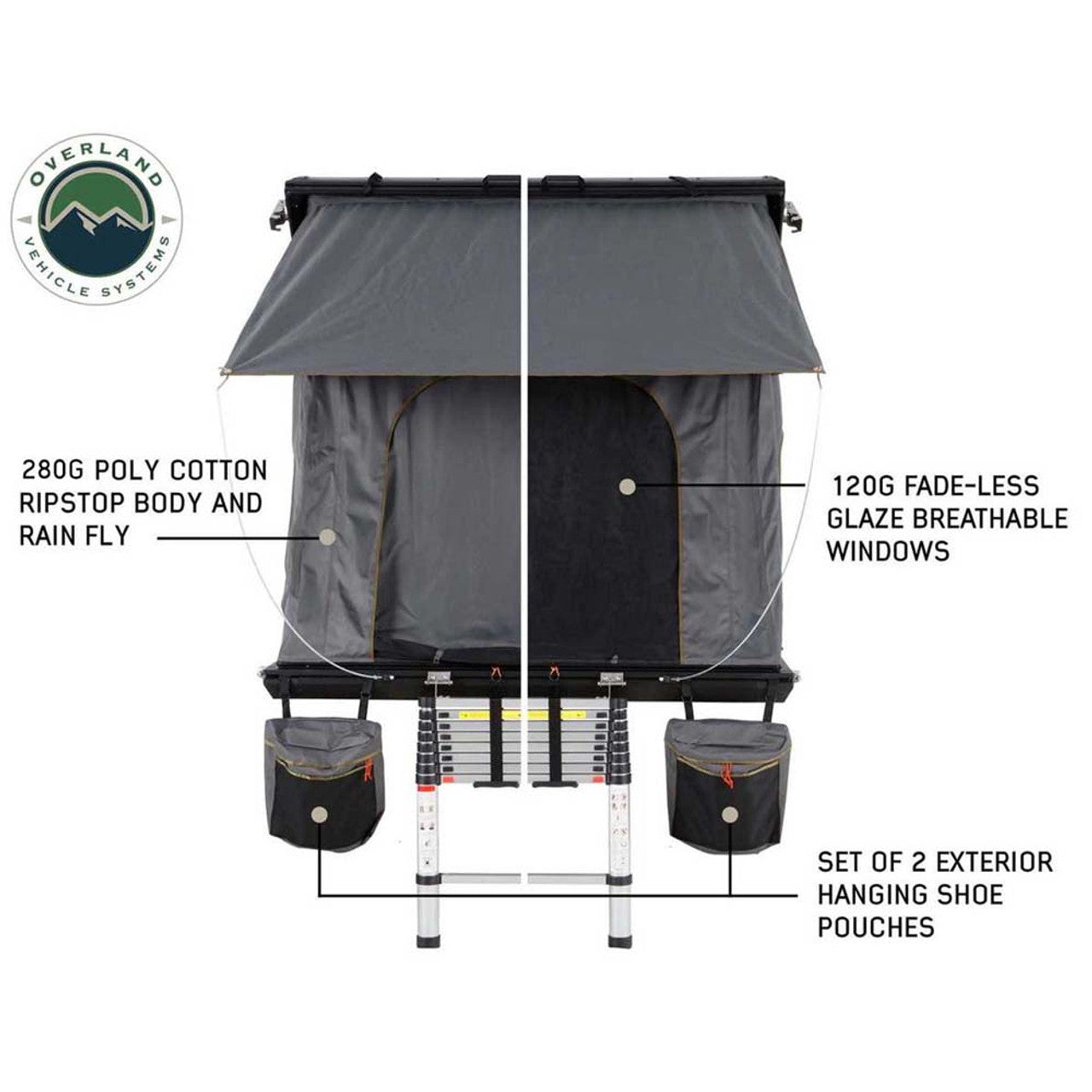 HD Mamba III Clam Shell Aluminum Hard Shell Roof Top Tent