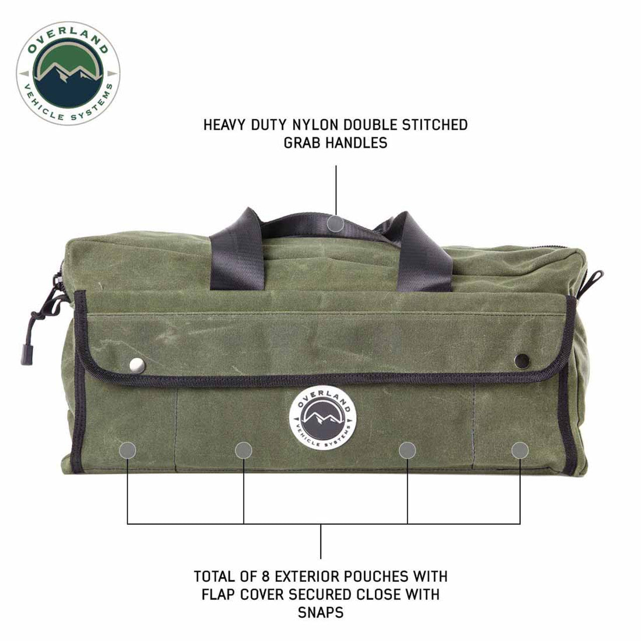Small Duffle Bag With Handle & Straps- #16 Waxed Canvas Storage