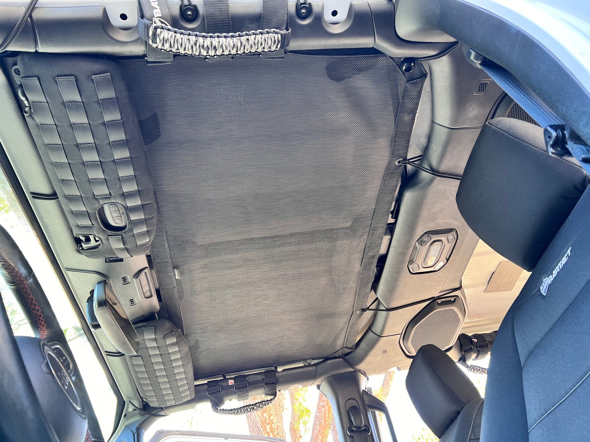 Bartact Front Tactical Sun Shade for Jeep Wrangler JL/JLU 2018–2025 With optional MOLLE Storage